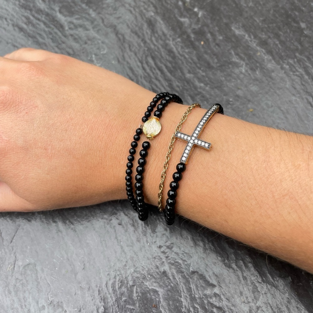 Beaded Bracelet cross set